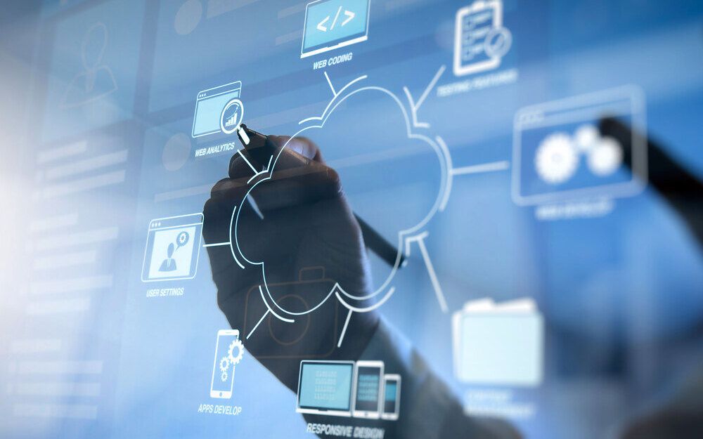 Digital cloud showing the aspects of programming