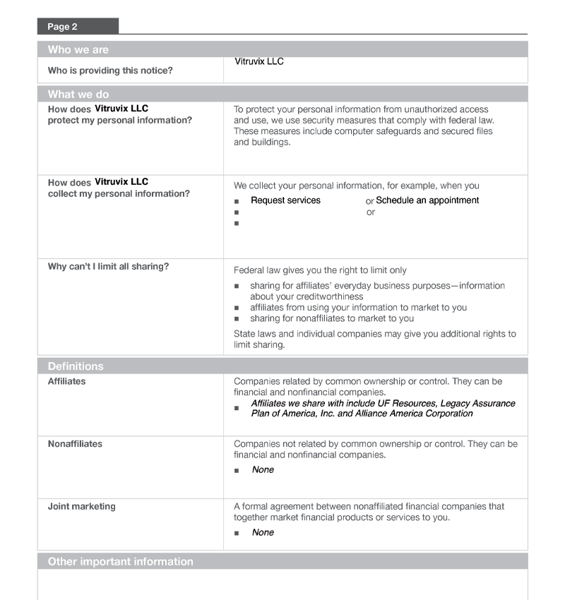 Privacy policy page2